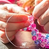 Habercrafts 0.5mm Clear Elastic Thread 20m Spool Beading Necklace Bracelet view 5