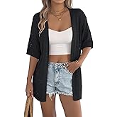 QegarTop Crochet Cardigan Sweaters for Women 2025 Trendy Summer Cover Ups Lightweight Soft Beach Kimonos Vacation Outfits