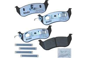 Bendix Fleet Metlok Metallic Rear Brake Pads for Ford Crown Victoria 2002-1996, Lincoln Town Car 2002-1996, Mercury Grand Marquis 2002-1996- (MKD674AFM)