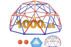 Zupapa 10FT Climbing Dome, Outdoor Jungle Gym for Kids with Climbing Grip - Geometric Dome Climber Supports 1000LBS Outdoor Playset and Easy Assembly Outdoor Play Equipment for Kids (Purple, 10FT)