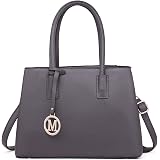 Miss Lulu Borsa a Mano con Tracolla: Grigio e Bianco Design Moderno