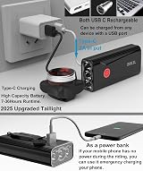 BIKIL Bike Lights Set Front and Back USB-C 6400mAh 2400 Lumen view 4