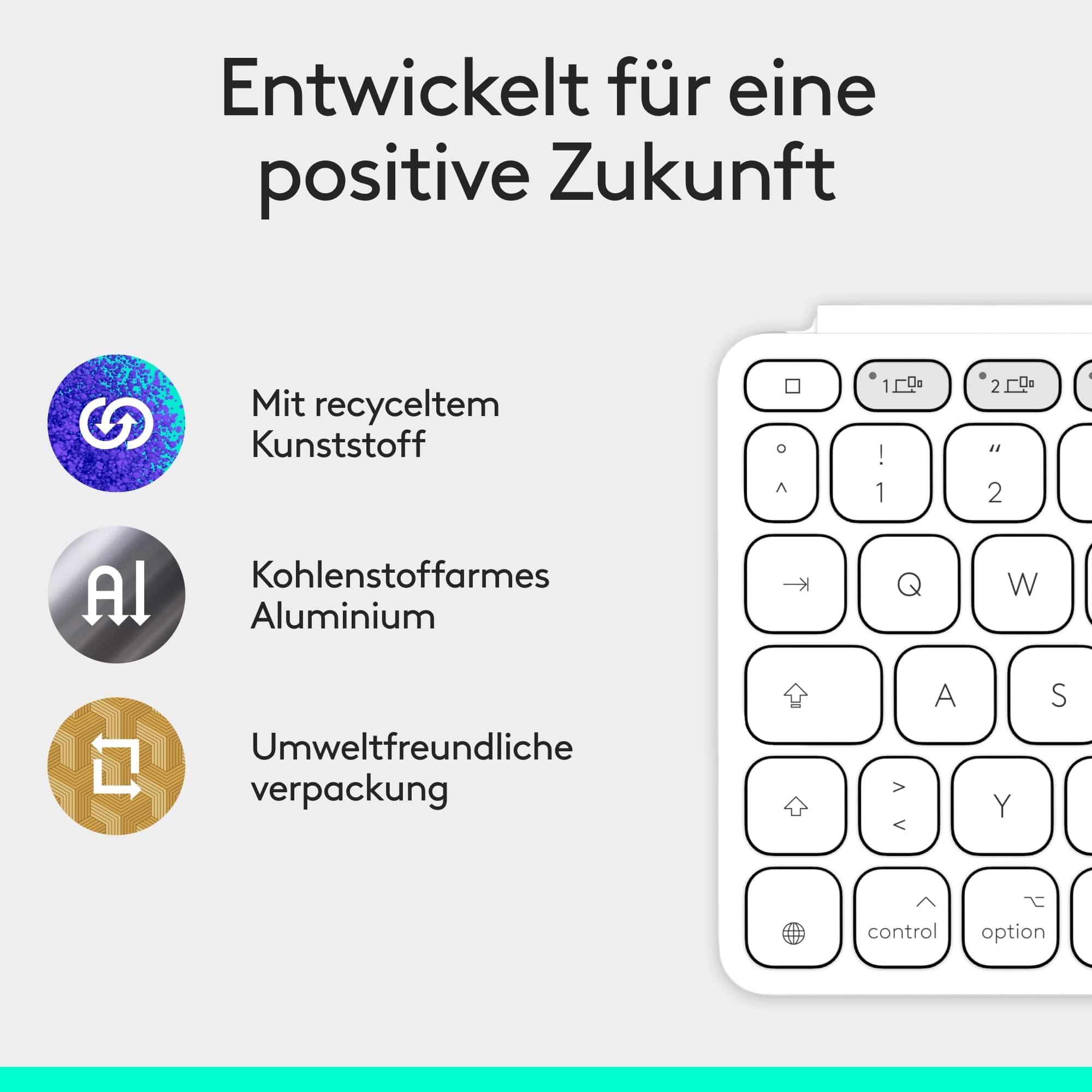 Logitech Keys-To-Go 2, mobile kabellose Tastatur für iPad mit integriertem Schutzcover, schlanke und kompakte, für iPad, iPhone, Mac und Apple TV, einfacher Gerätewechsel, DEU QWERTZ-Layout - Hellgrau 7