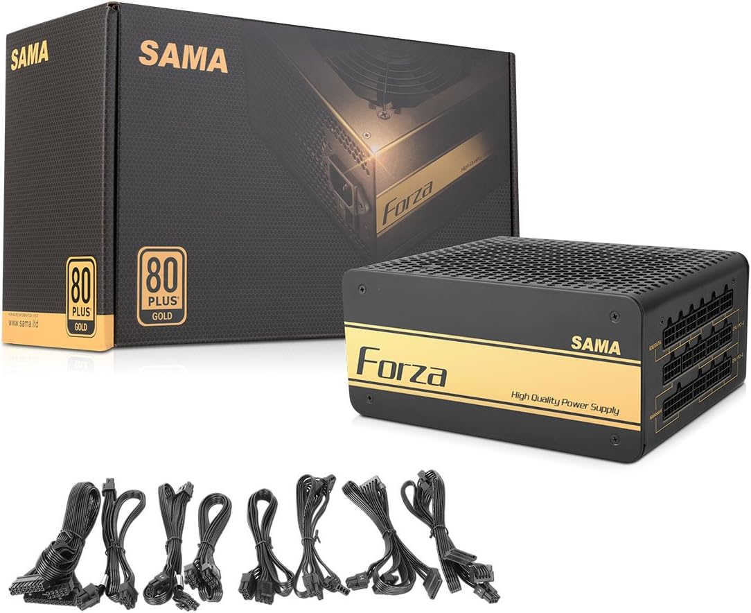 Sama 650 W Gold Fully Modular 80 Plus Power Supply Unit with 12 cm Fan