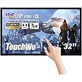 TouchWo 32 inch Capacitive Multi-Touch Screen Industrial Monitor, 16:9 Display 1920 x 1080P, Built-in Speakers, USB, VGA, DVI