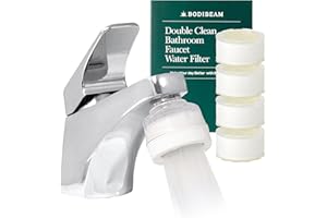 BODIBEAM [6 Months Set] Water Filter for Sink Faucet and Replacement Set, Sink Water Filter, Vitamin C Gel, NSF Certified - Removes Impurities, Chlorine and Rust - Skin Hydration, Made in Korea