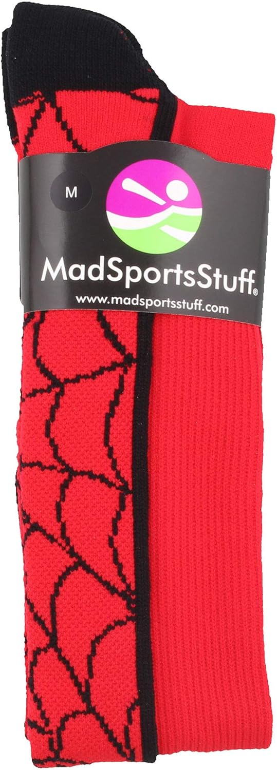 MadSportsStuff Crazy Spider Web Over The Calf Athletic Socks : Clothing