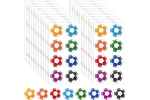 SODKNOW 240 Pcs Soccer Stickers Vinyl, Soccer Ball Stickers for Water Bottle Kids Girls Boys, Football World Cup Sports Decals Waterproof for Soccers Party Favor Helmet Reward Pride Planner Calendar DIY Craft