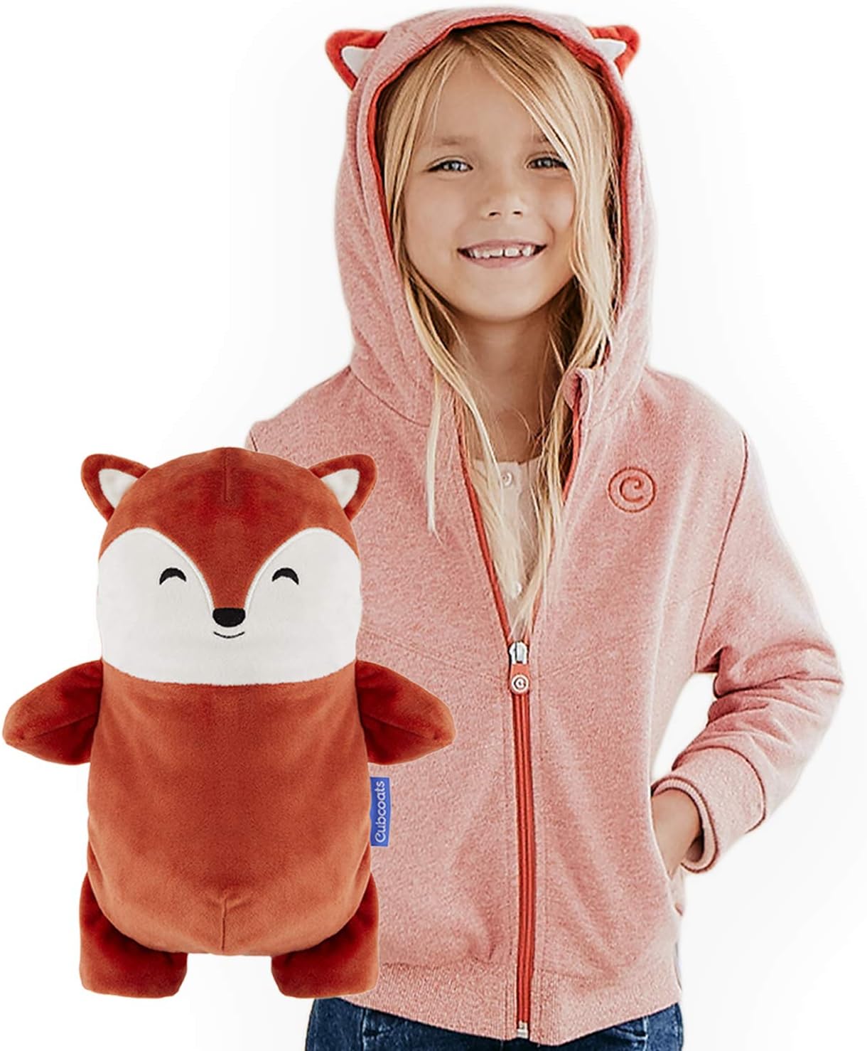 Flynn The Fox - 2-in-1 Transforming Hoodie and Soft Plushie - Burnt Orange