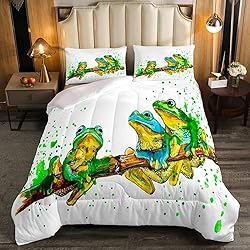 Erosebridal Cartoon Frog Comforter Set Twin