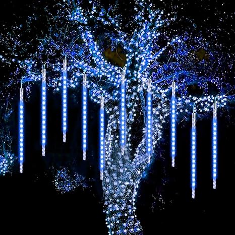 Immagini Natale Luci.Meteor Lights Wasaga Luci Da Pioggia A Led 20 Tubi 960 Led Confezione Da 2 50cm