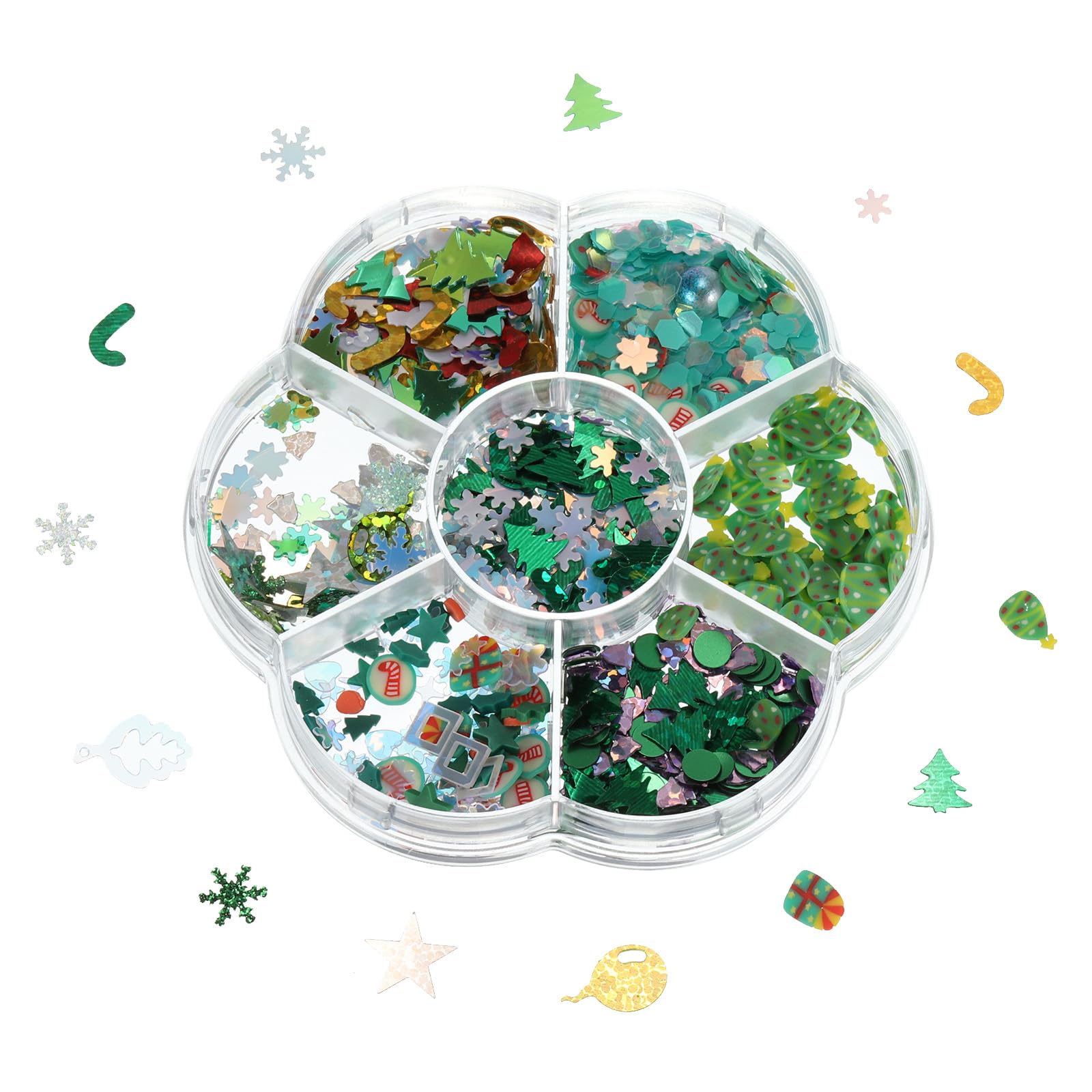 PATIKIL Sequins and Spangles Set, Assorted Shapes Polymer Clay Slices Sequin Supplies for Crafts DIY Clothes Greeting Card Decoration Parties, Multicolored