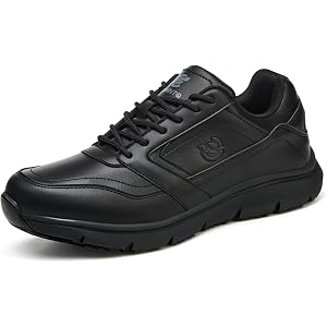 CUMNTQ Non Slip Work Shoes for Men, Lightweight All Day Comfort Chef Shoes | Slip Resistant Work Shoes, Cushioned Rubber Outs