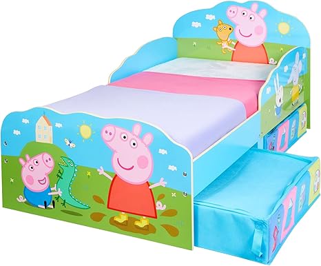 Tw24 Peppa Pig Wooden Single Bed Children S Beds With Drawers 140 X 70 Cm Amazon De Kuche Haushalt