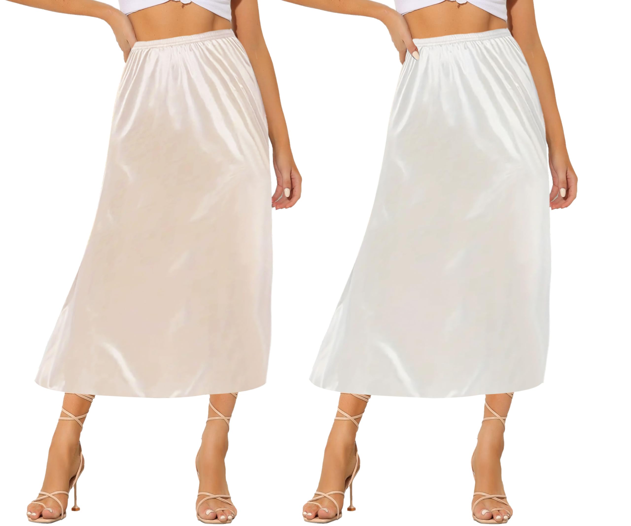 Ellames Women's 2 Pieces Half Slips for Under