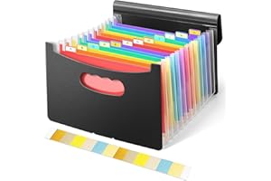 Vowcarol 5x8 Index Card Holder, 5x8 Index Cards Organizer, Expanding Storage Box