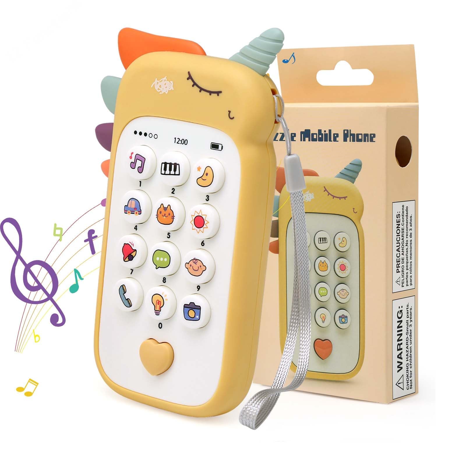 Bambebe Baby Phone Toys for 1 Year Old Boys Girls Gifts, Musical Sounds Toys for Babies 12-18 Months, Interactive Baby Cell Phone Toy with Early Education & Music