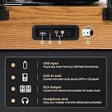Udreamer Record Player with Speaker Bluetooth Turntable 3 Speed Belt-Driven view 7