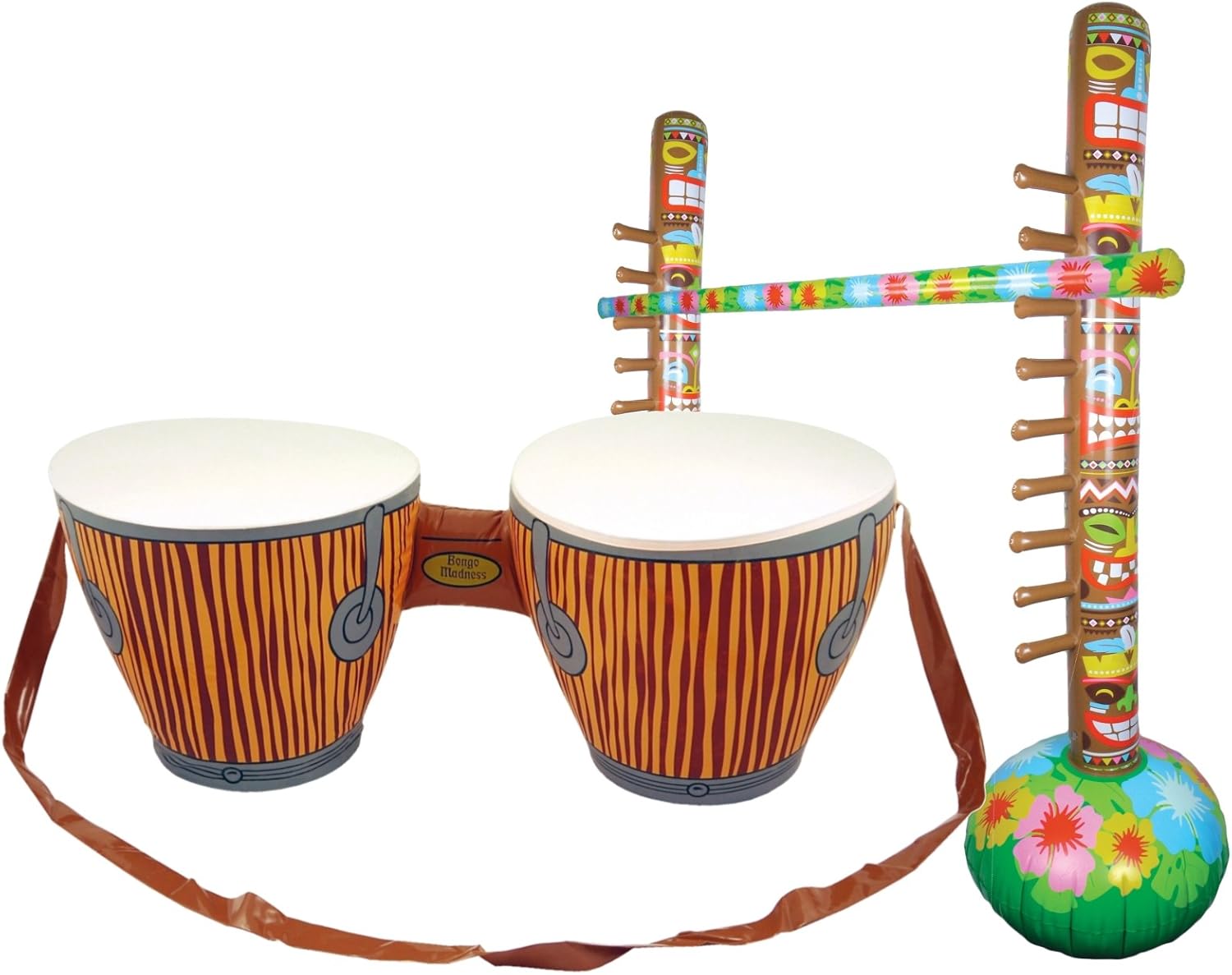 HENBRANDT Inflatable Pack Tropical Bongo Drums & Limbo Bar Game Party