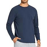 THE GYM PEOPLE Men's Long Sleeve Base Layer Thermal Shirts Stretchy Crewneck Basic Casual Pullover Undershirt Tee Tops