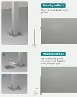 SONGMICS Side Shade 160 x 350 cm Extendable Privacy Screen Anthracite Grey view 6