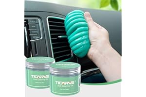 TICARVE 2Pack Cleaning Gel for Car Detailing Vent Cleaner Cleaning Putty Gel Auto Detail Tools Car Interior Cleaner Cleaning Mud for Cars and Keyboard Cleaner Cleaning Slime Green (320g/11.2oz)
