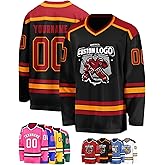 Custom Hockey Jersey Personalized Name Number Logo Team Uniform Long Sleeve Hockey Jersey for Men Women Youth