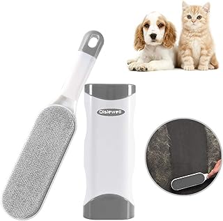 Qisiewell Grau Tierbürste Tierhaarentferner Tierhaarbürste Fusselbürste Selbsreinigende Bürste Und Gründlich Reinigung Von Kleidung Mobel Textilien