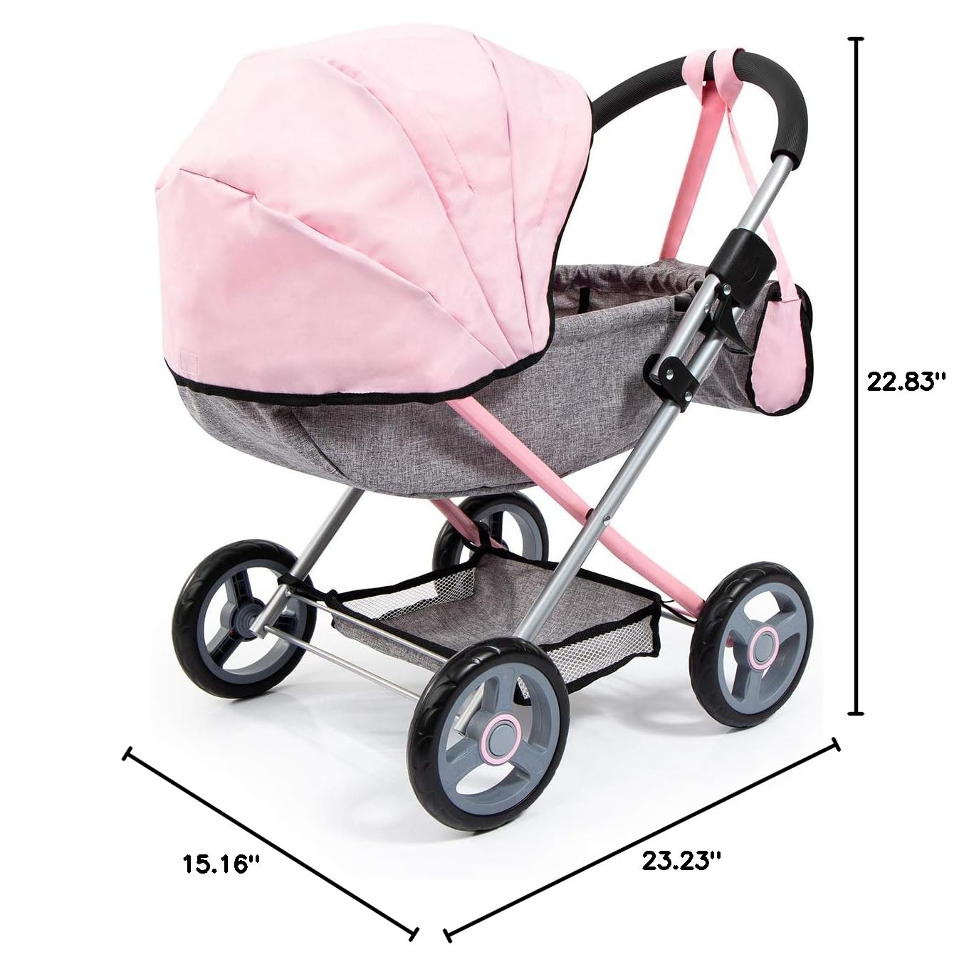 Bayer: 4-in-1 Toy Baby Doll Pram Stroller Cosy Set - Dolls Up to 18