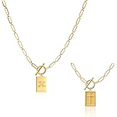 Robaice Valentines Day Gifts 14K Gold Plated and Silver Plated Cross Necklace for Women, Non-Tarnish Faith Jewelry with Toggle Clasp, Fashion Necklace Gifts for Women, Christian Faith, Communion, Birthday & Christmas