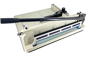 HFS(R) Heavy Duty Guillotine Paper Cutter 400 Sheet Capacity | Solid Steel Construction (A3-17'' Paper Cutter)