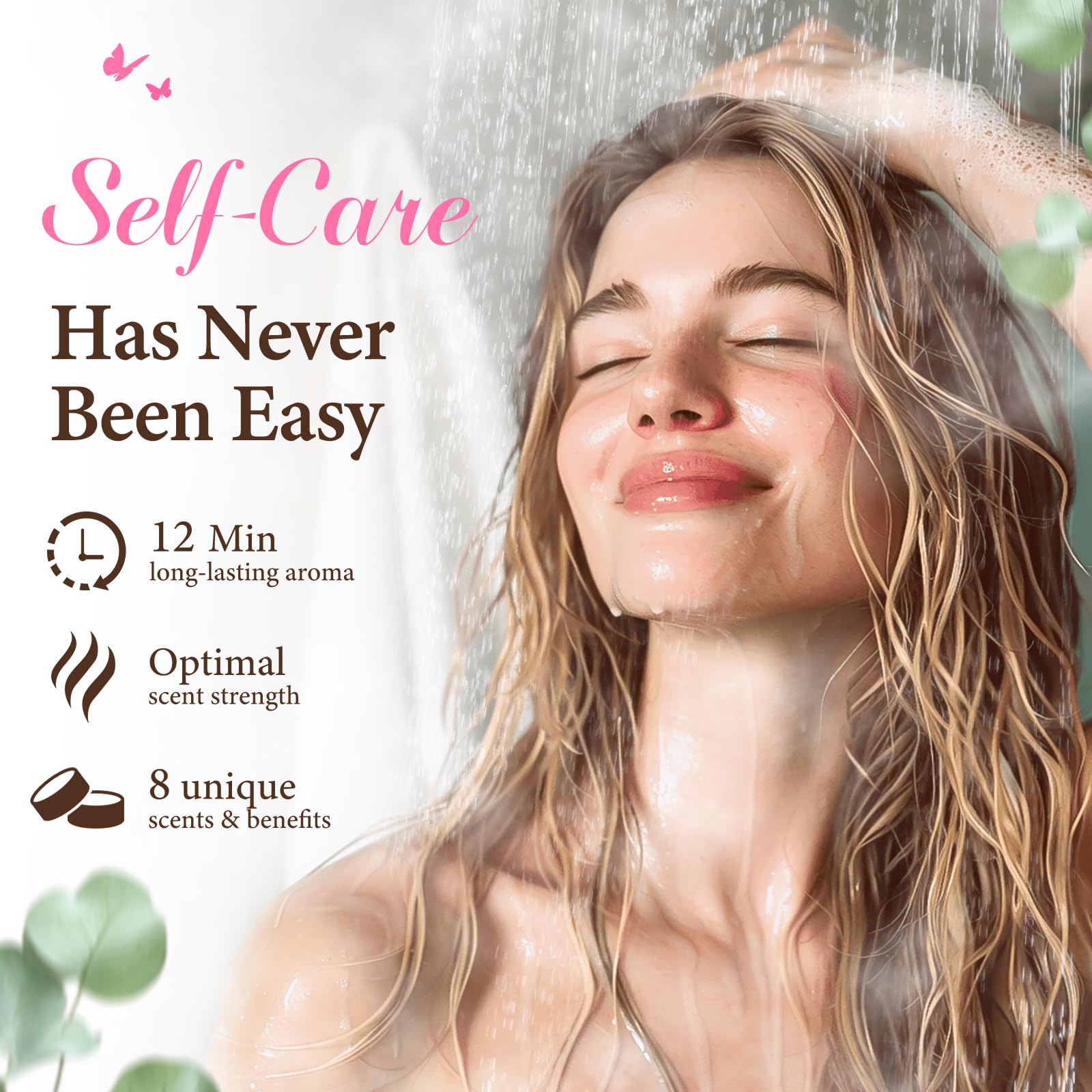Yaleesgiff Geschenke für Frauen Badebomben Aromatherapie Geburtstagsgeschenke für Frauen, Shower Steamers Home SPA Natürliche ätherische Öl für Muttertagsgeschenk für Mama (8 Stück) 3