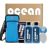 Mens Gifts for Body Wash, Self Care 6 Pcs Bath Gift for Men with Phone Pouch, Face Wash Gift Sets for Men, Birthday Gifts for Him With Shampoo and Soap, Father Day Christmas Gift