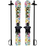 Sola Winnter Sports Skiing for Kids Beginner Snow Skis with Poles and Bindings Age 3-4