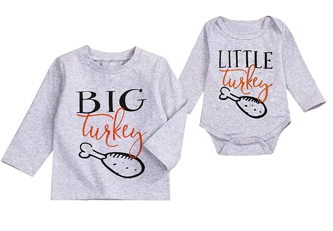 boy and girl matching thanksgiving outfits