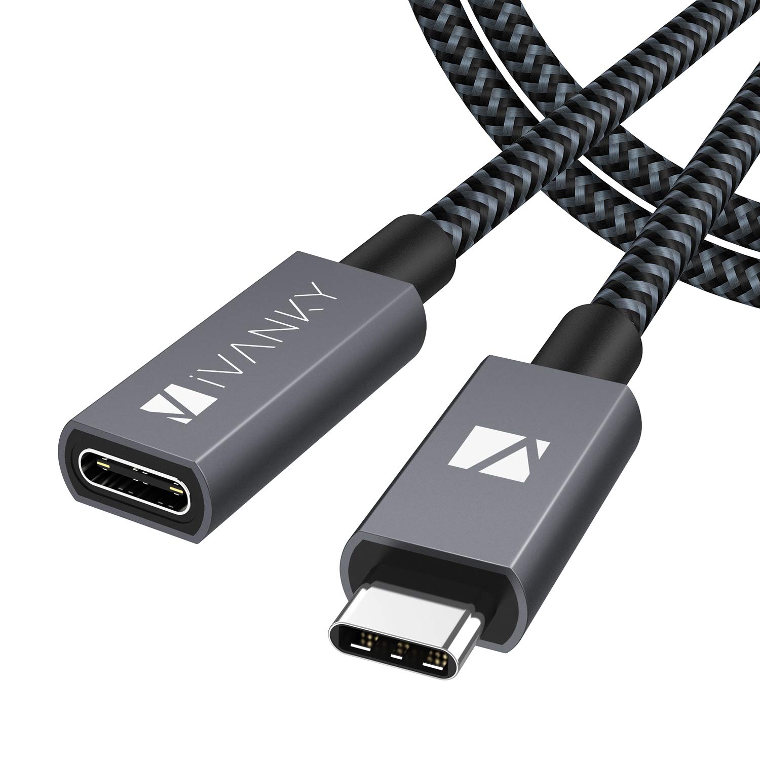 iVANKY Cable de extensión USB C de 2 m, USB tipo C macho a hembra
