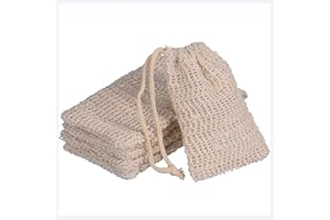 Chiamaka Soap Bag, Natural Sisal Soap Saver Bag Exfoliating Foaming and Drying Soap Holder for Shower (8 Pack)