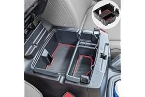EDBETOS Center Console Organizer Tray Compatible with Jeep Wrangler JL/JLU 2018-2021 2022 2023 2024 and Gladiator JT Truck 2020-2023 Insert Accessories - Won't Covers The Light Inside (Red Trim)