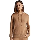 GreenMount Women's Essential Cashmere Hoodie with Pocket Front Casual Long Sleeve Pullover Sweater