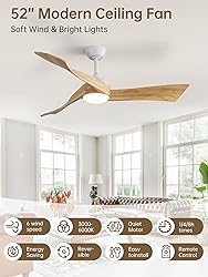 Sofucor 52 Inch Ceiling Fan with Light and