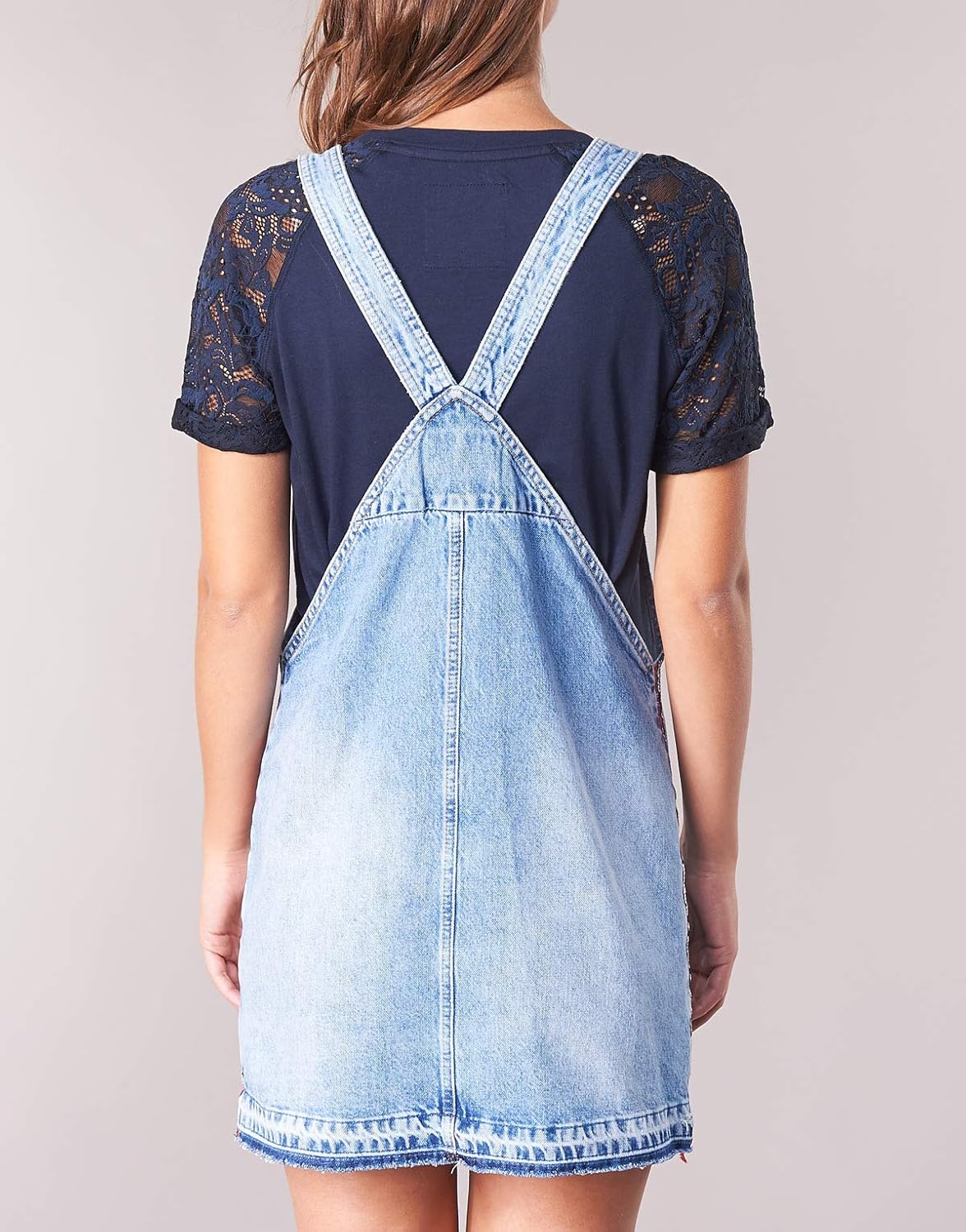 superdry denim dungaree dress