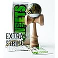 Sweets Kendamas Prime Grain Split 2.0 Kendama, Sticky Paint, Extra String Accessory Gift Bundle (Sandstorm)