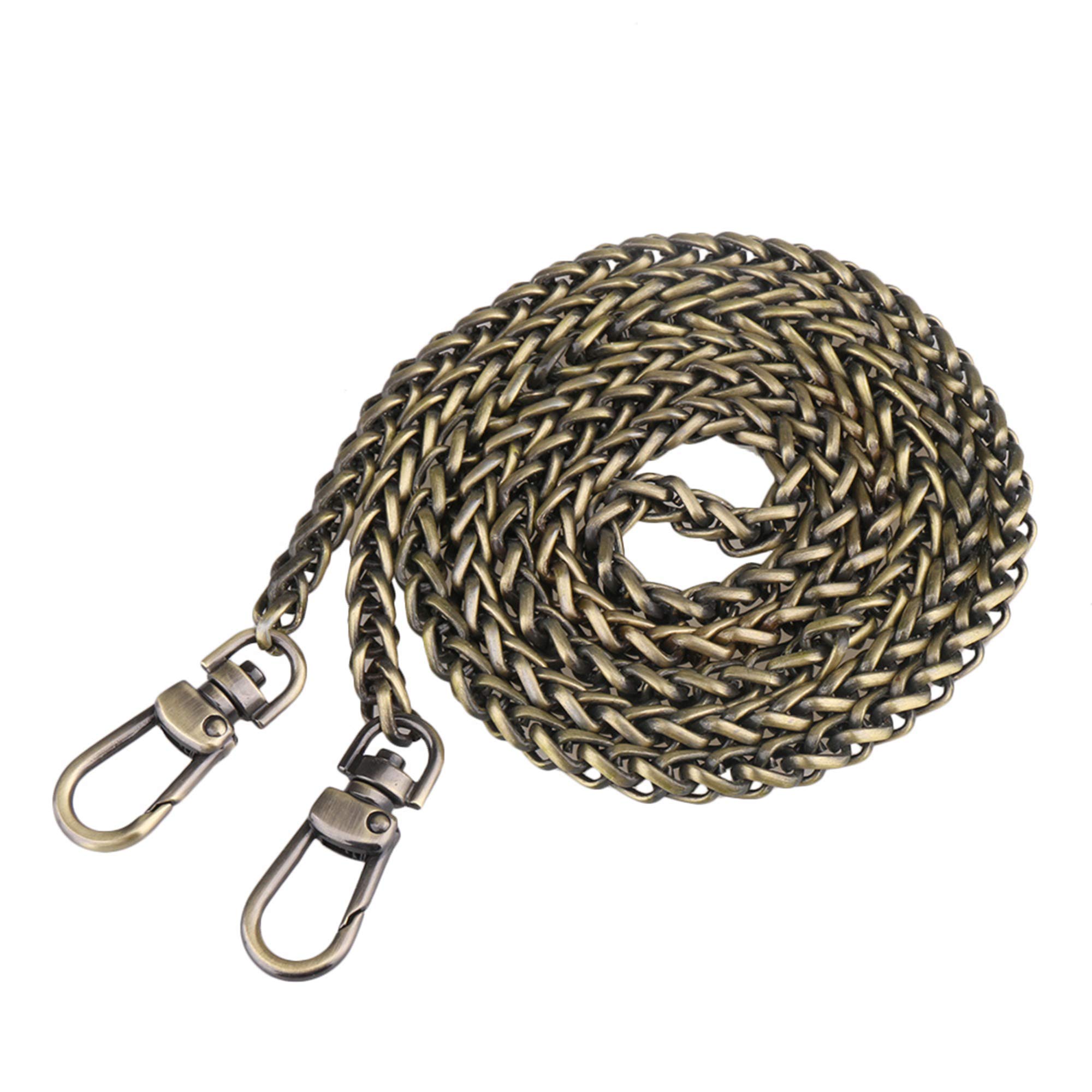 Mxfans 47.24inch Iron Antique Brass Cross body Handbag Chains Strap Repair Part