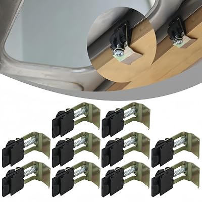 GOWEILE 10 Pcs Undermount Sink Clips Mounting Brackets Adjustable