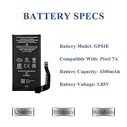 MAXSHARKS New Upgraded Battery for Pixel 7A, GP5JE
