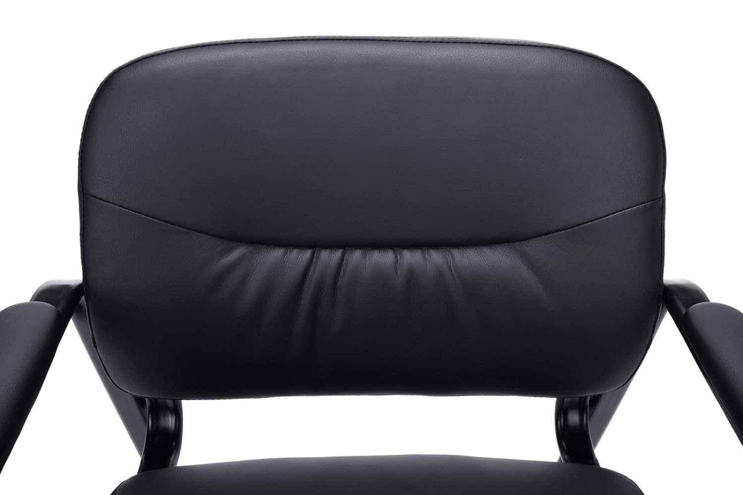 OFM ESS Collection Bonded Leather Executive Side Chair with Sled Base, in Black (ESS-9015): Furniture & Decor