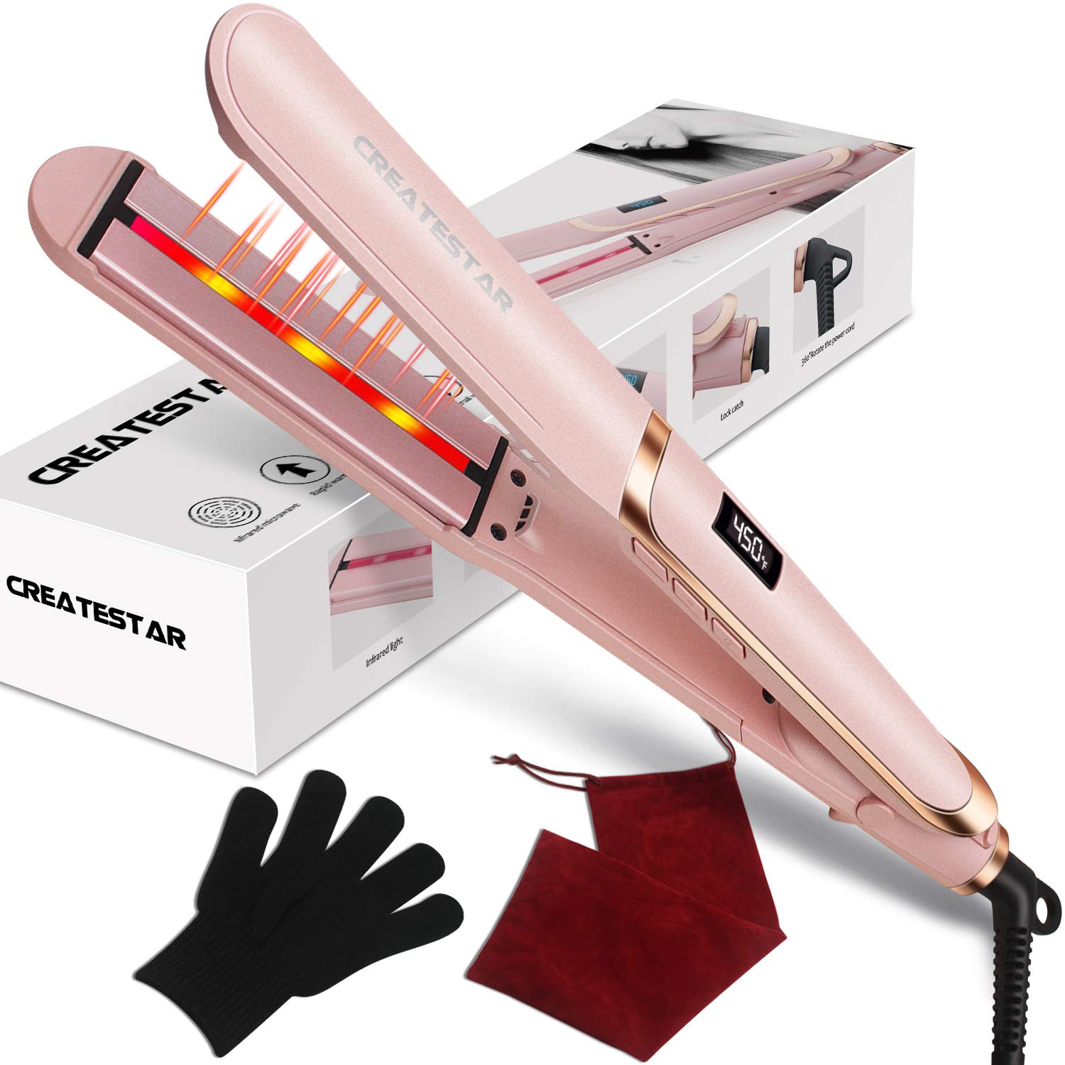 infrared flat iron hair straightener
