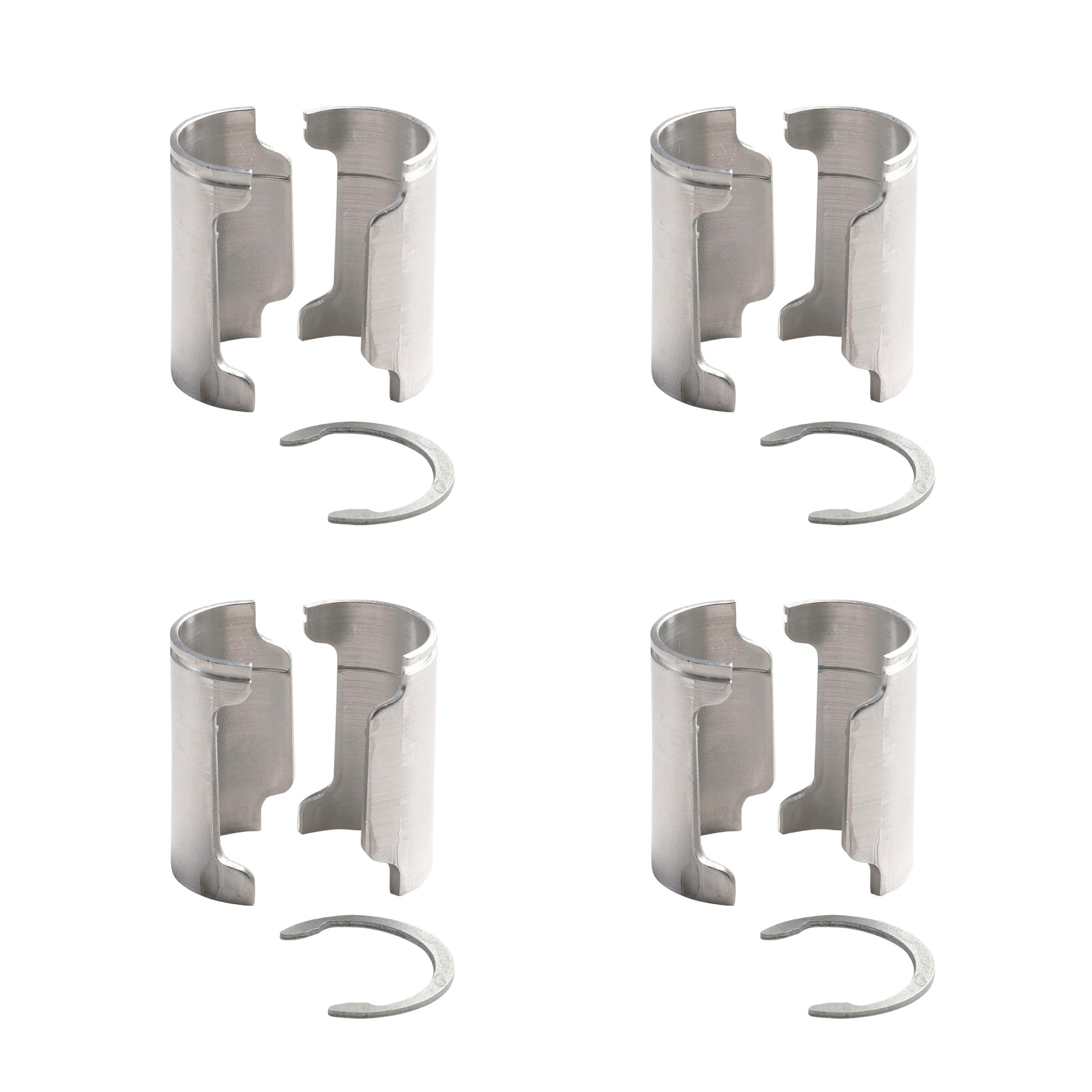 METRO 9986Z Aluminum Split Sleeves with Zinc Rings for Super Erecta Industrial Wire Shelving, Pack of 4
