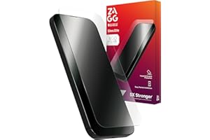 ZAGG Glass Elite Screen Protector for iPhone 16 Pro Max - 5X Stronger, Reinforced Edges, Ultra-Strong Tempered Glass, Scratch Resistant, Anti-Smudge, InvisibleShield, Easy Installation, Eco-Friendly