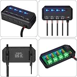 Tawveml 4 Way Fuse Block 12V Waterproof Relay Box with LED Indicator view 2